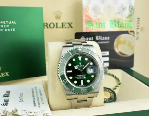 Diving Professional Watches | Sports Watches | Sant Blanc ROLEX Stainless Steel Submariner Green Ceramic Bezel "Hulk" Model 116610LV
