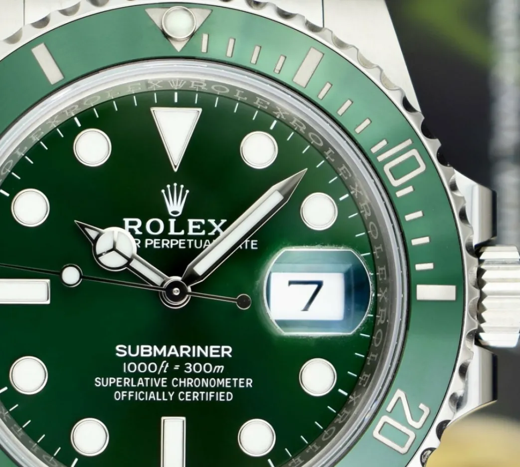 rolex_stainless_steel_sub_9.webp Diving Professional Watches | Sports Watches | Sant Blanc ROLEX Stainless Steel Submariner Green Ceramic Bezel "Hulk" Model 116610LV