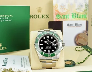 Diving Professional Watches | Sports Watches | Sant Blanc ROLEX Stainless Submariner "KERMIT" Black Index Dial Green Ceramic Bezel Model 126610LV