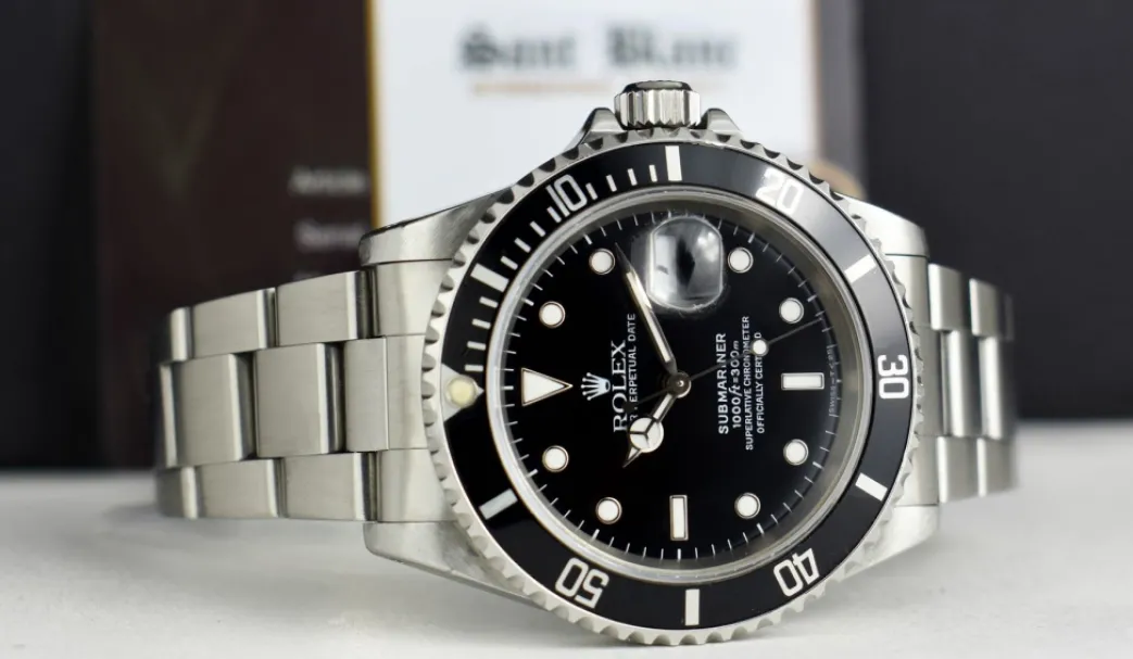 rolex_vintage_mens_stainl_4-1.webp Diving Professional Watches | Sports Watches | Sant Blanc ROLEX Vintage Mens Stainless Steel Submariner Black Dial Model 16610