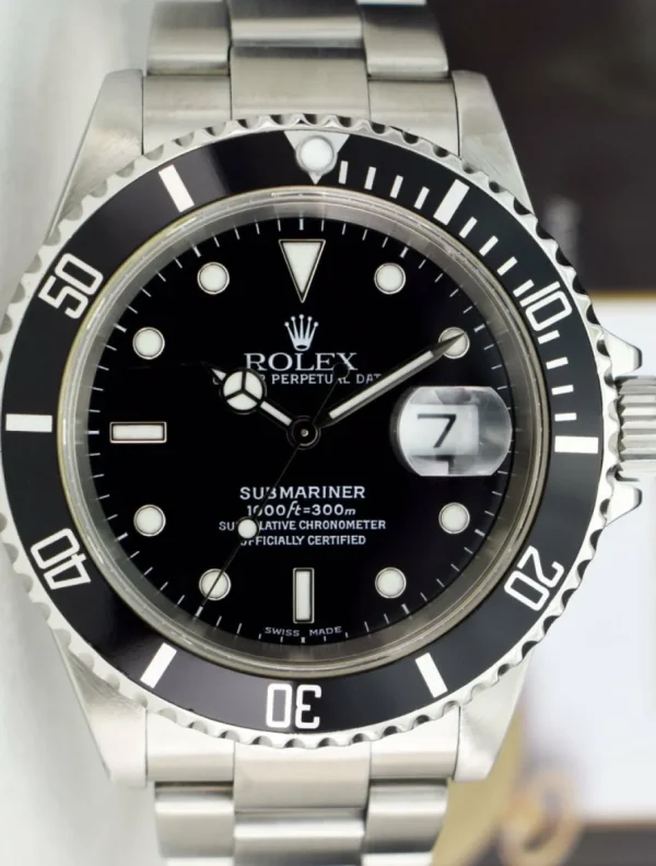 Diving Professional Watches | Men's Watches | Sant Blanc ROLEX Vintage Mens Stainless Steel Submariner Black Dial Model 16610