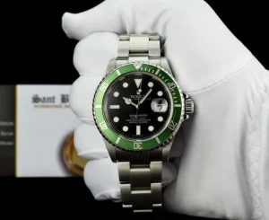 Diving Professional Watches | Men's Watches | Sant Blanc ROLEX Vintage 40mm Stainless Submariner Green Bezel Kermit Model 16610