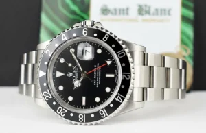 Pilots Professional Watches | Sant Blanc ROLEX Vintage Stainless Steel GMT Master II Black Bezel Black Dial SEL Model 16710