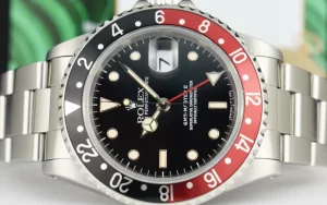 Pilots Professional Watches | Sant Blanc ROLEX Vintage Stainless Steel GMT Master II Coke Bezel Black & Cream Dial Model 16710