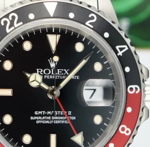 Pilots Professional Watches | Sant Blanc ROLEX Vintage Stainless Steel GMT Master II Coke Bezel Black & Cream Dial Model 16710