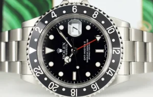 Pilots Professional Watches | Sant Blanc ROLEX Vintage Stainless Steel GMT Master II Black Bezel Black Dial SEL Model 16710