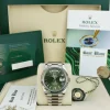 President Dress Watches | Sant Blanc ROLEX White Gold Day Date 40 President Green Roman with Card Model 228239