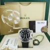 Racing Professional Watches | Sant Blanc ROLEX White Gold Daytona Black Diamond Dial Oysterflex Strap Model 116519LN